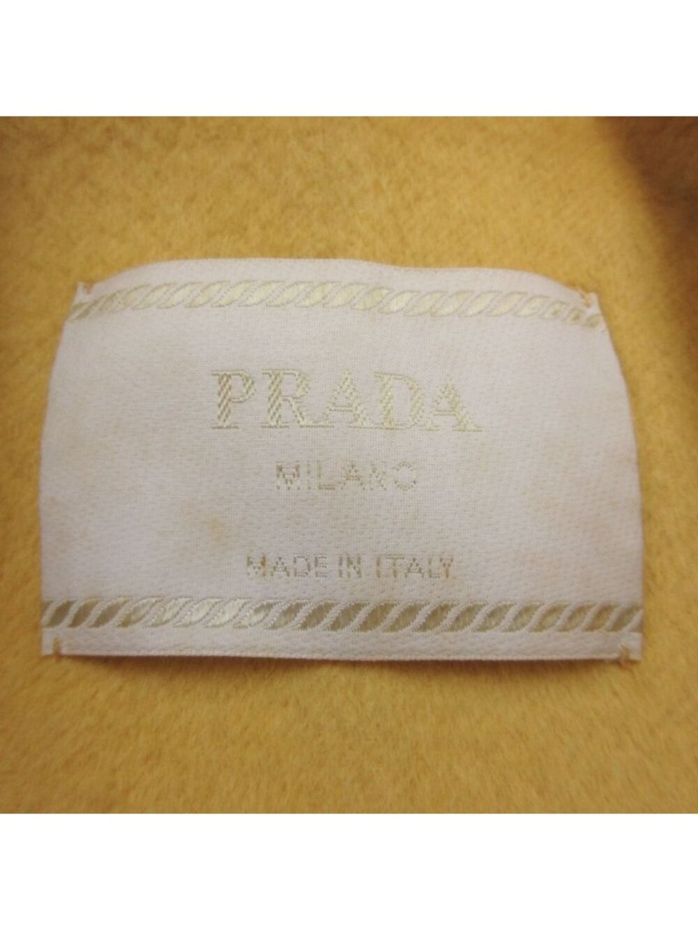 Prada Coat Angora Cashmere Shaggy Jacket Yellow - Picture 7 of 8